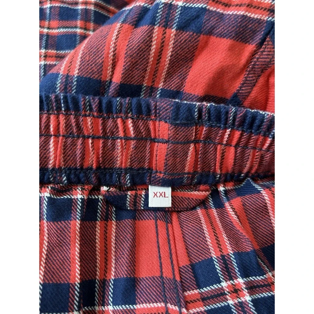 NWT Brooks Brothers Mens Red Plaid Cotton Pajama Set Button Front Loungewear 2XL